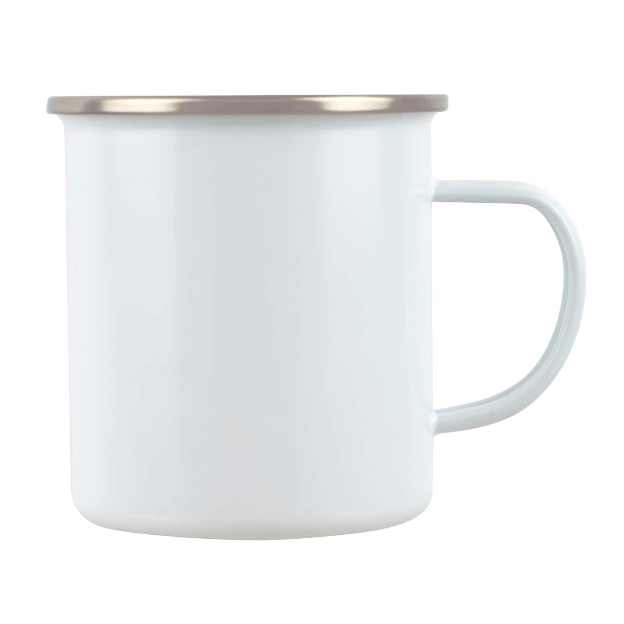 15.5oz. White Metal Sublimation Camping Mug by Make Market®